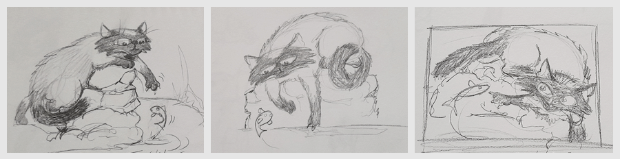 Elwood Fishing Original Concept sketches.